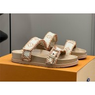Louis Vuitton Bom Dia Flat Comfort Mule raffia 2024