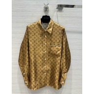 LOUIS VUITTON Monogram Print Pajama Shirt 2024