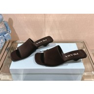 Prada Heel 3.5cm SATIN SLIDES 1XX725 BLACK 2024