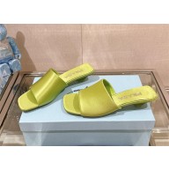 Prada Heel 3.5cm SATIN SLIDES 1XX725 Fern Green 2024