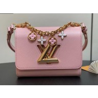 Louis vuitton Twist PM Jasmine Pink Rose Jasmin shoulder bag with chain M11725 2024