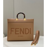 Fendi Sunshine Medium APRICOT leather shopper 2022