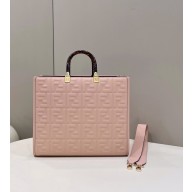 Fendi Sunshine Medium PINK leather shopper 8597 2022