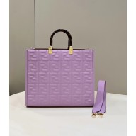 Fendi Sunshine Medium PURPLE leather shopper 8597 2022