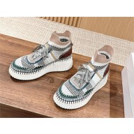 Chloe Nama 80mm platform wedge sneakers 03 2023