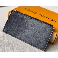 Louis Vuitton Coin Card Holder in Monogram Eclipse Canvas M69533 Black/Grey 2020 