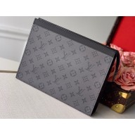 Louis Vuitton Pochette Voyage MM Pouch in Monogram Eclipse Canvas M69535 Black/Grey 2020 