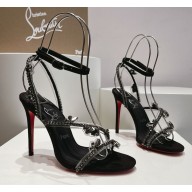 Christian Louboutin Joli Queen Diamond Sandals in black heel 9.5cm 2024
