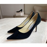 Jimmy Choo Heel 8.5cm Love Pointy Toe Pumps suede black