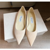 Jimmy Choo Heel 1cm Love Pointy Toe flats suede nude