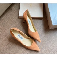Jimmy Choo Heel 6.5cm Love Pointy Toe Pumps suede orange