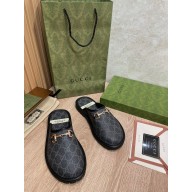gucci GG Men's slipper with Horsebit Black