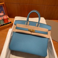 Hermes Birkin 25cm Bag turquoise in Original Togo Leather