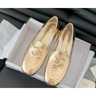 Chanel  Women's calfskin loafers with CClogo gold  2025