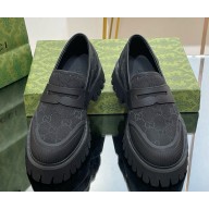Gucci women/men platform loafer GG canvas 04-2024 