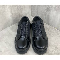 Dior Combat Derby Shoe Black Polished Calfskin with blue Dior Oblique Jacquard 2024