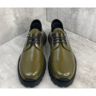 Dior Combat Derby Shoe army green polished calfskin 2024