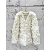 LOEWE jacket in shearling white 2024