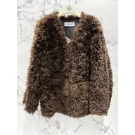 LOEWE jacket in shearling Dark Chocolate 2024