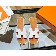 hermes oran sandal in braided calfskin white