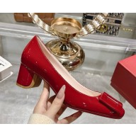 Roger Vivier Pumps with Lacquered buckle in patent leather red 2025