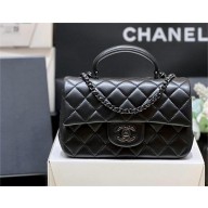Chanel Mini Classic Flap Bag with Top Handle SO BLACK AS2431 2024