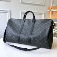 LOUIS VUITTON Monogram Eclipse Keepall Bandoulière 55 M40605 2025