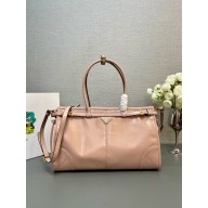 Prada Large leather handbag 1BA433 pink 2024