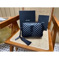 SAINT LAURENT MONOGRAM LOU CAMERA BAG 520534 so black (ORIGINAL QUALITY)