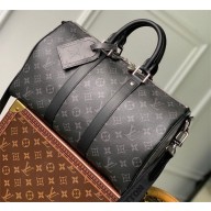 LOUIS VUITTON Monogram Eclipse Keepall Bandoulière 35 M46655 2025