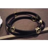 Fendi F Is Fendi Bracelet/Choker Necklace Black with Adjustable Buckle