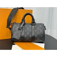 LOUIS VUITTON Monogram Eclipse Keepall Bandoulière 25 M46271 2025