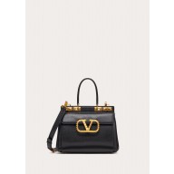 valentino Medium Rockstud Alcove Handbag in Grainy Calfskin black 2021