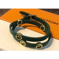 Fendi F Is Fendi Bracelet/Choker Necklace Green with Adjustable Buckle