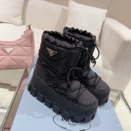 Prada Nylon gabardine après-ski boots black 2023