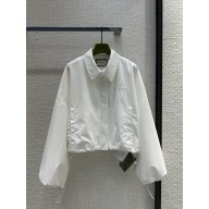 GUCCI Acetate Gabardine bomber jacket white 2024