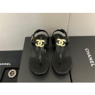 Chanel CC Thong Sandals BLACK 2023