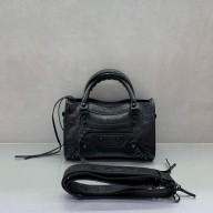 BALENCIAGA Le City Bag mini in Black calfskin with black hardware 2025