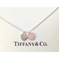 Tiffany Double Heart Necklace Pink 2018