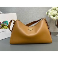 Prada Aimée large leather shoulder bag 1Bc228 caramel 2024