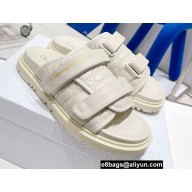 Dior Dio(r)evolution Slides in Quilted Cannage Calfskin White 2022