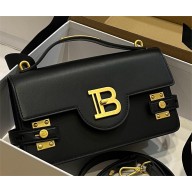 balmain b-buzz 24 shoulder bag in smooth leather black 2024