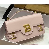 balmain b-buzz 24 shoulder bag in smooth leather pale pink 2024