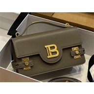 balmain b-buzz 24 shoulder bag in smooth leather etoupe 2024