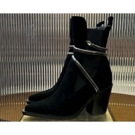 Rene Caovilla 80mm suede ankle boots black 2024