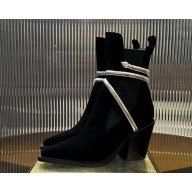 Rene Caovilla 80mm suede ankle boots black/silver 2024
