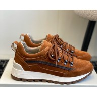 Brunello Cucinelli Monili suede sneakers brown 2025