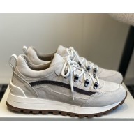 Brunello Cucinelli Monili suede sneakers grey 2025