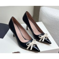 Valentino Garavani heel 8cm VLOGO SIGNAI pumps calfskin with bow black 2025