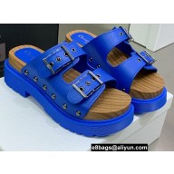 Dior Diorquake Strap Sandals in Calfskin Blue 2022